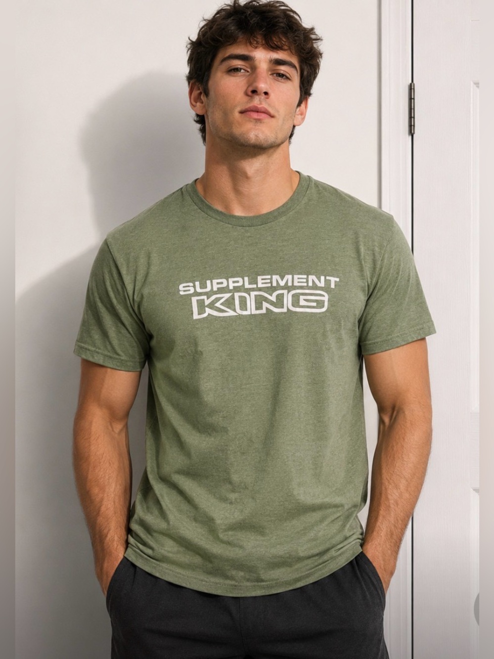 Olive Crewneck Short Sleeve Tee